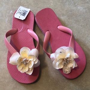 Beautifully decorated flip-flops